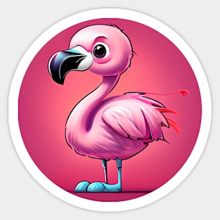 Cute Angry Little Flamingo Sticker